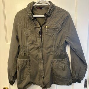 ⭐️ H&M Med Olive Utility Jacket for Women *zipper works needs pull